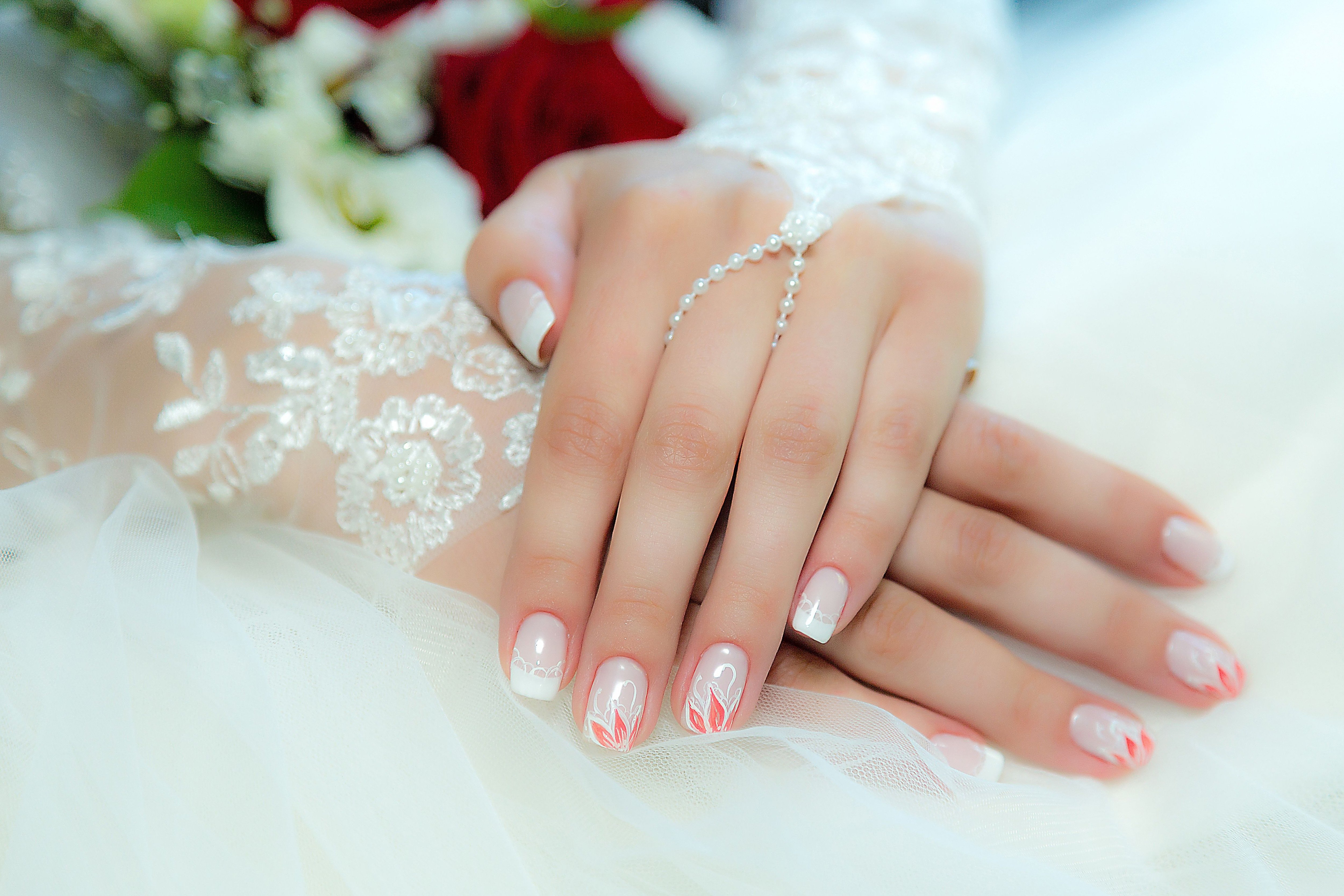 Ногти на свадьбу для невесты