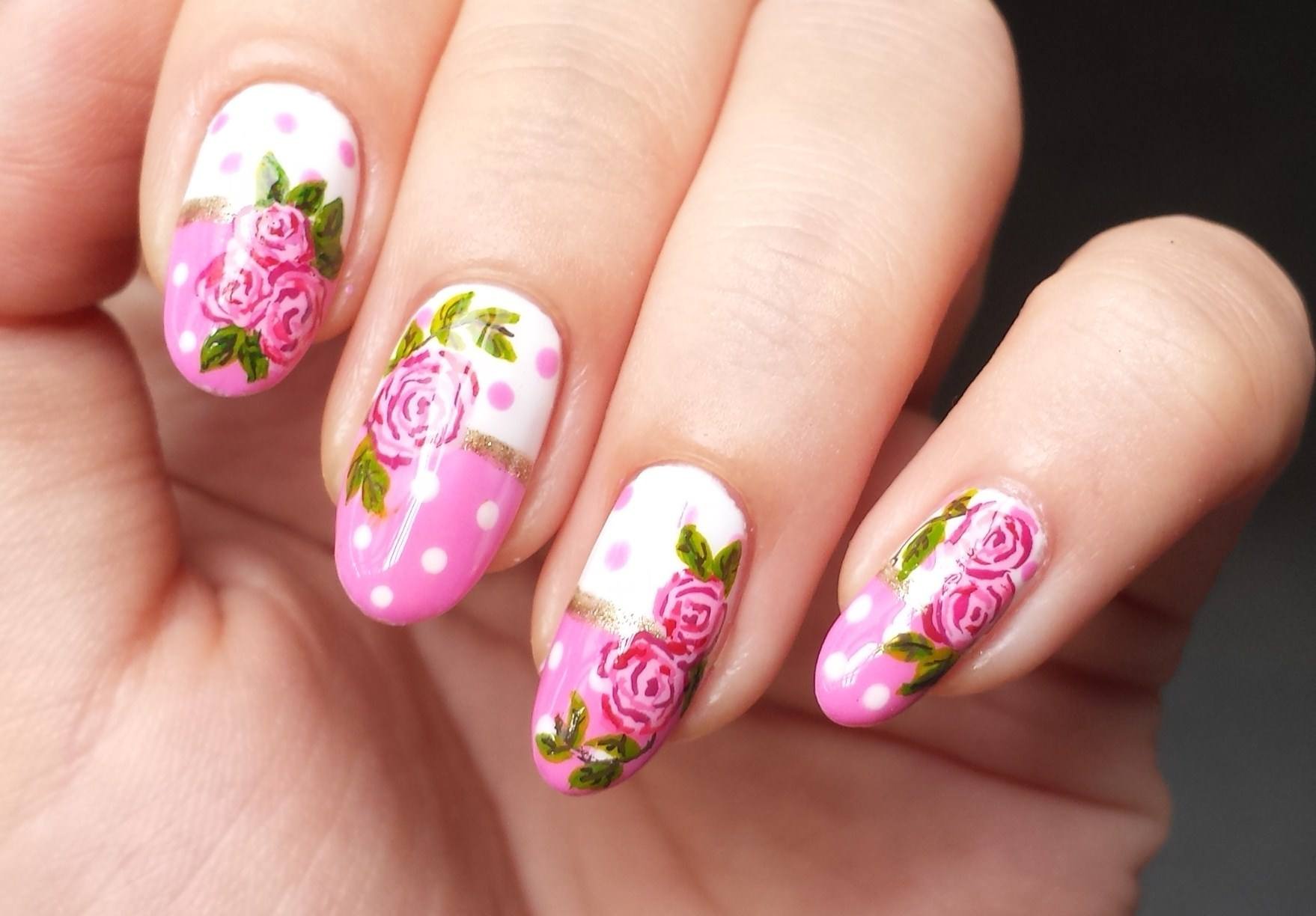 Красивые ногти с цветочками