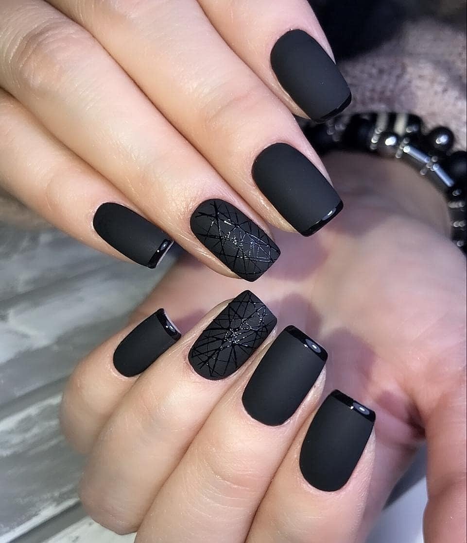 Красивые Черные Ногти Фото Дизайн