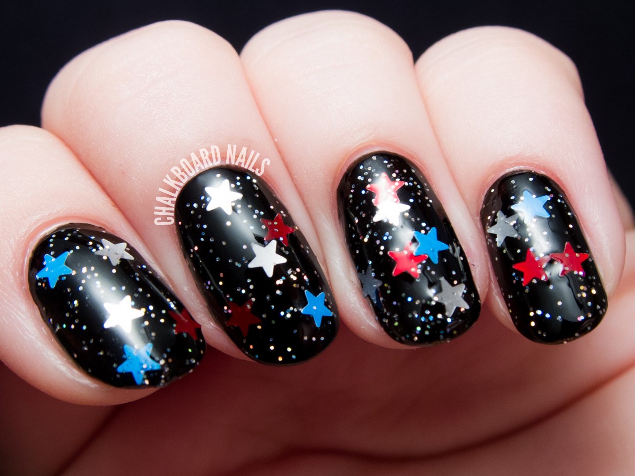 Ногти со звездами