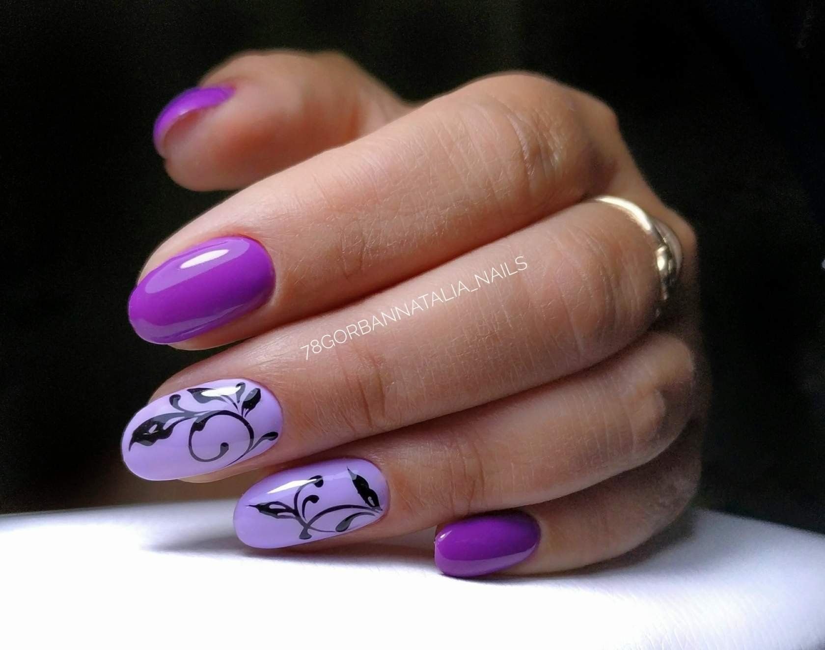 Фиолетовый Маникюр На Короткие Ногти