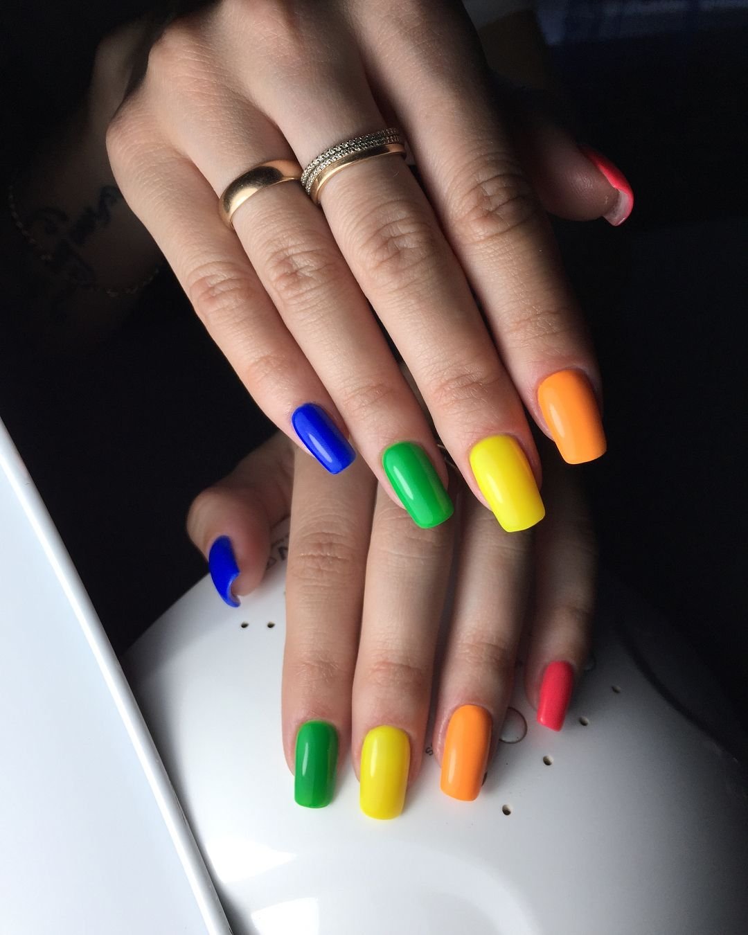 Ногти Цветные Без Дизайна