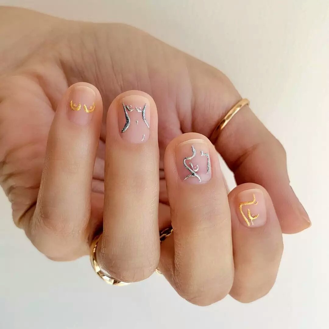 дизайн ногтей на маленькие короткие ногти фото
