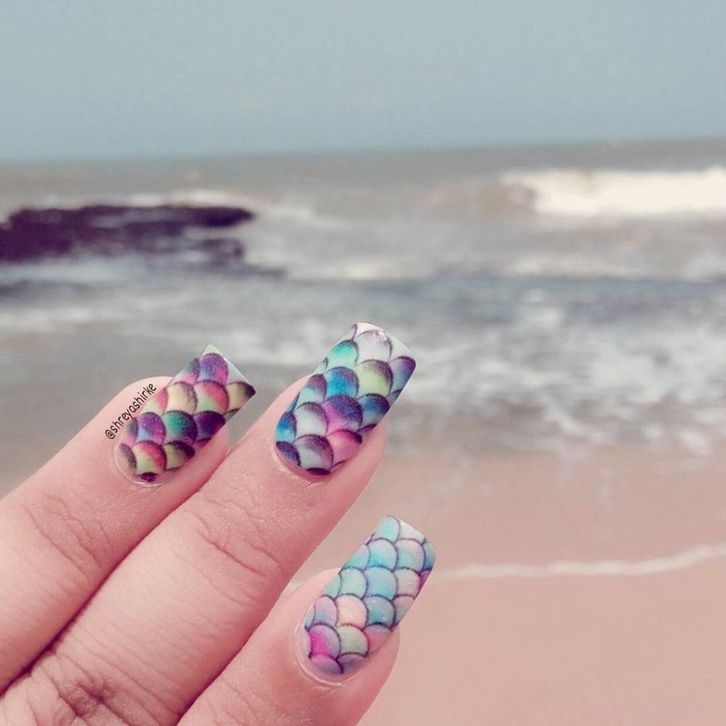 ногти на пляж