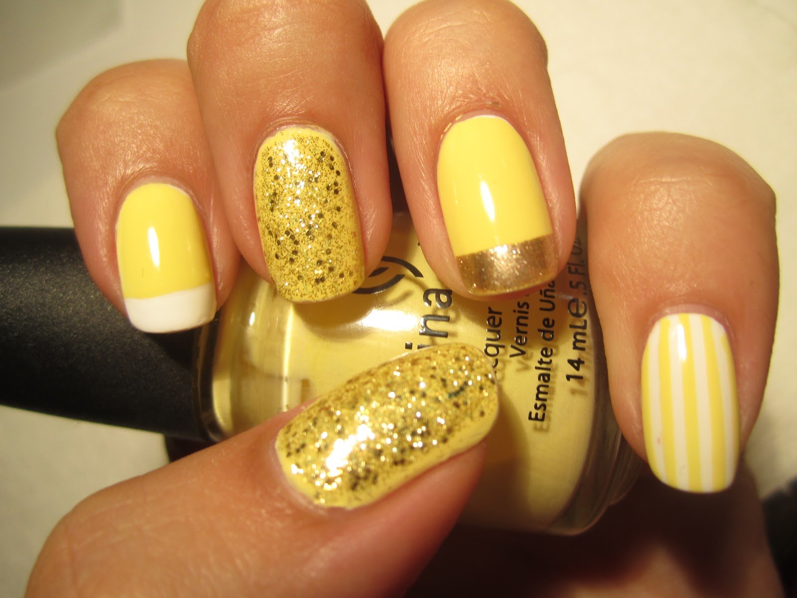 Ногти Дизайн Желтый Цвет Фото