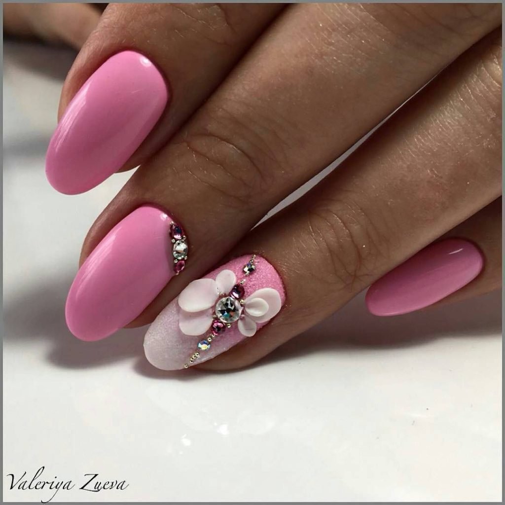 Ногти лепка розовые