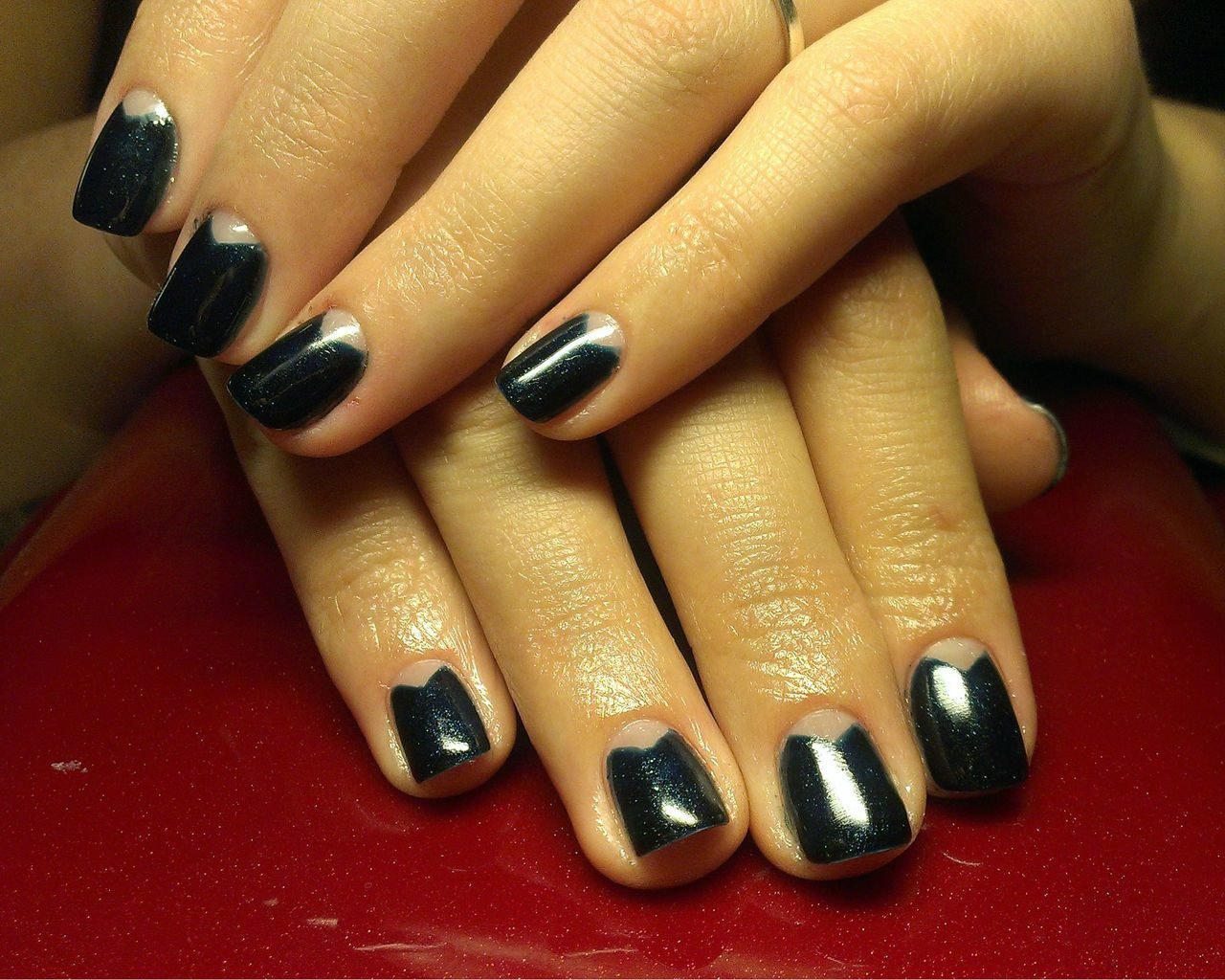 шеллак фото черных ногтей короткие ногти