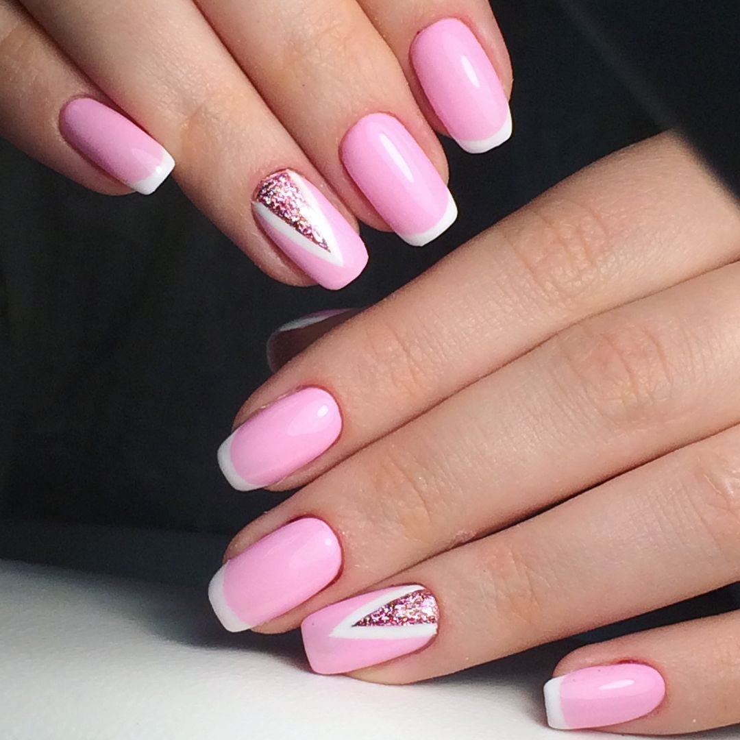 Нежно Розовый Дизайн На Квадратные Ногти