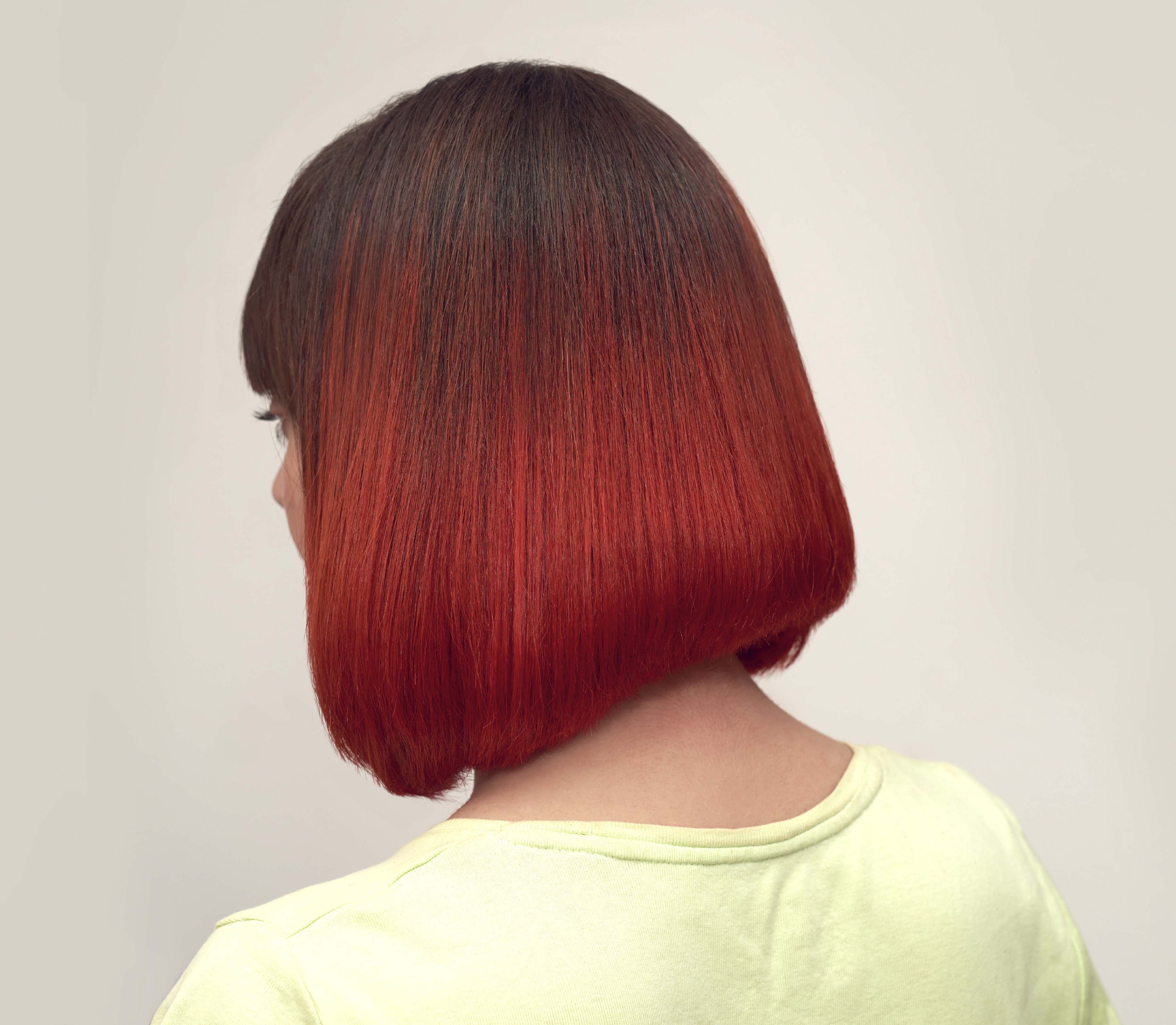 Красные волосы каре