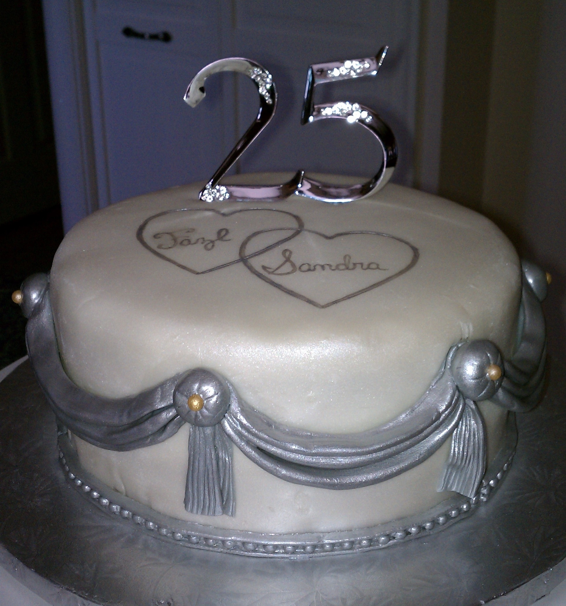 Торт на серебряную свадьбу фото