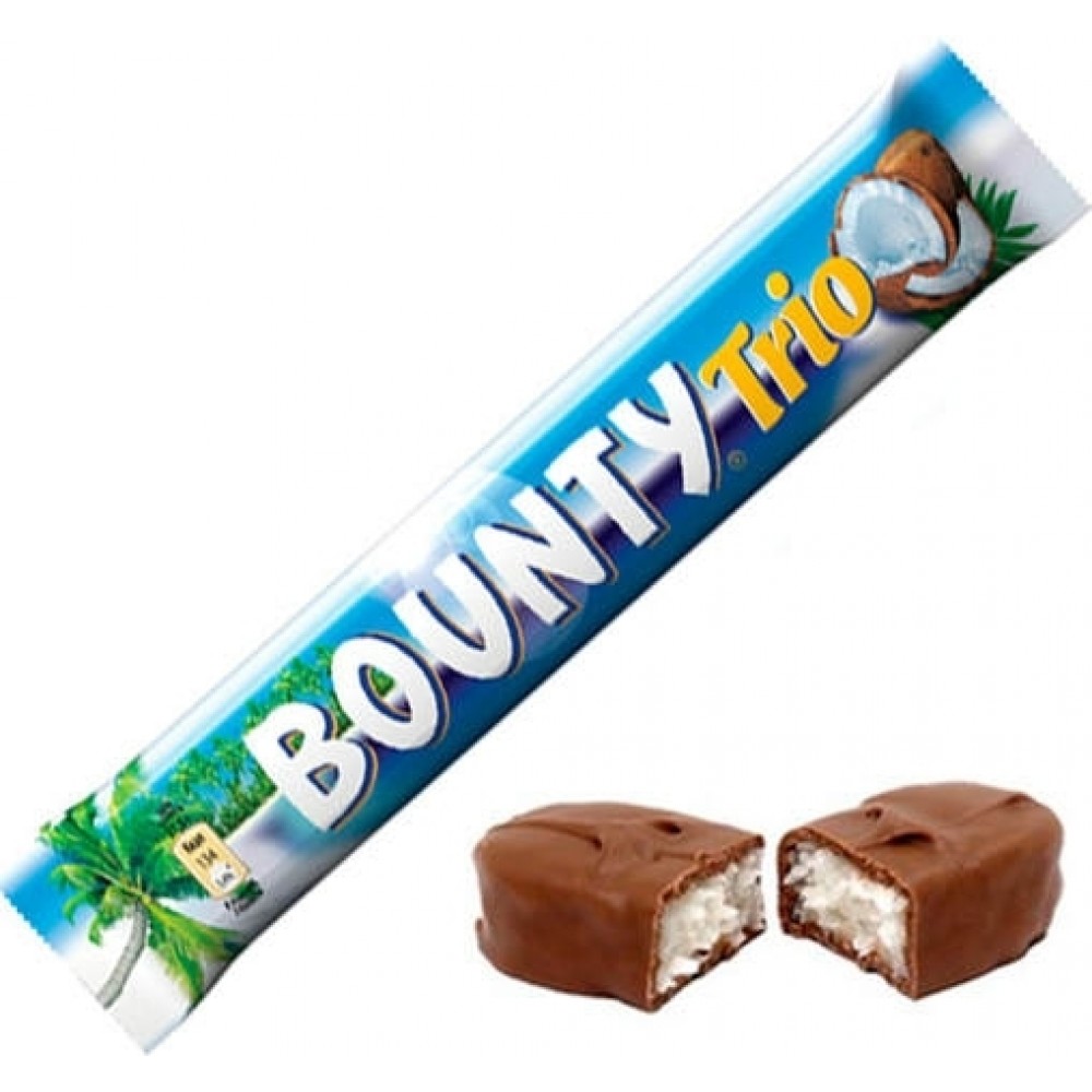 Шоколадный батончик Bounty 55 гр