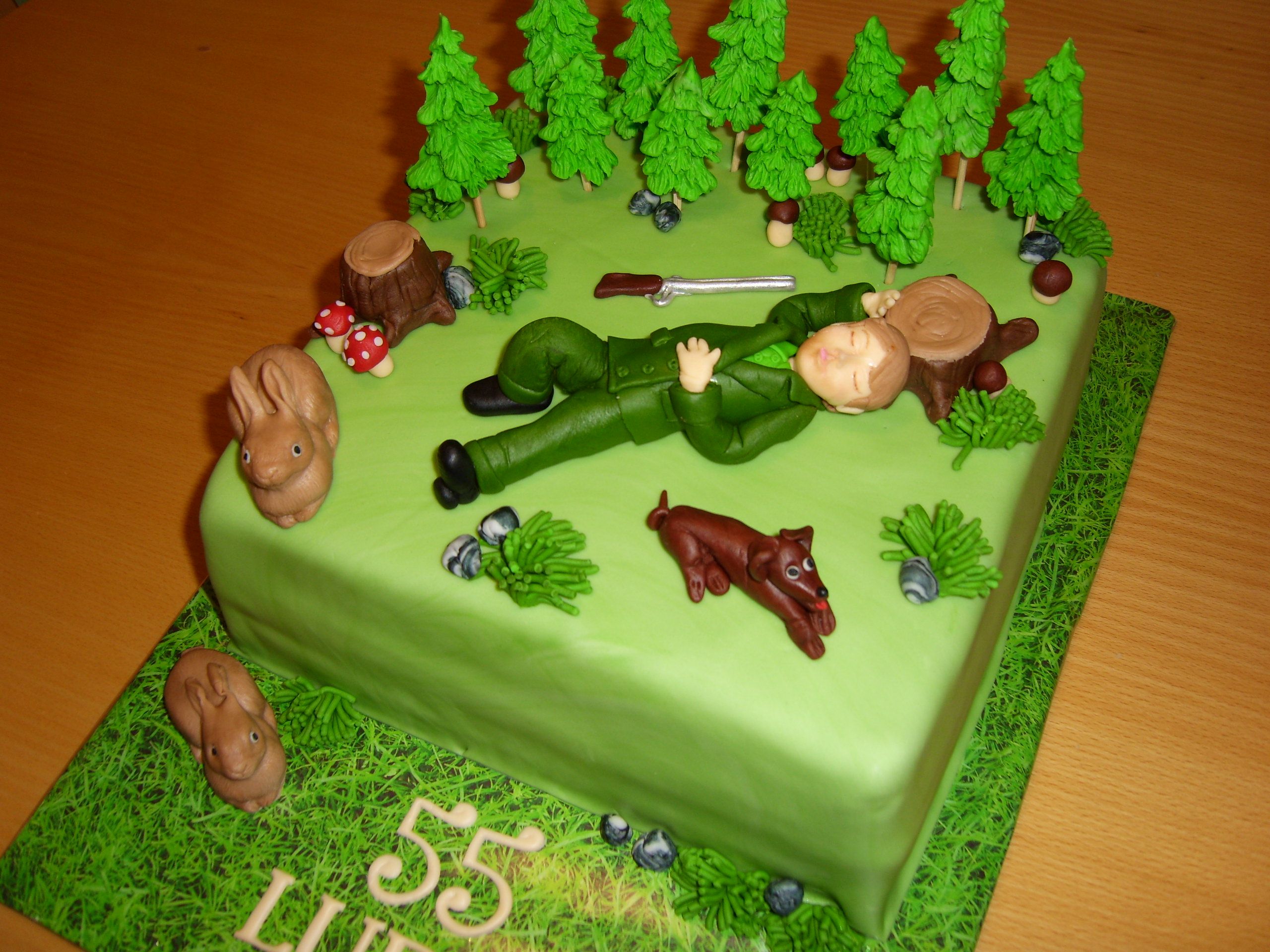 Торт для охотника на день рождения