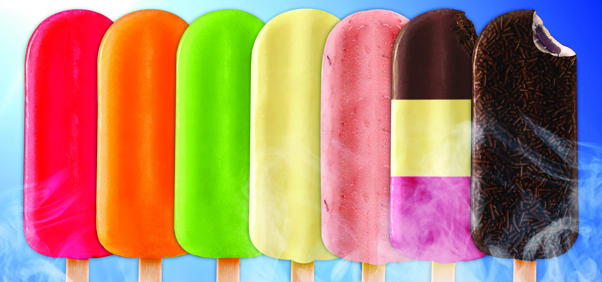 Мороженое эскимо разноцветные