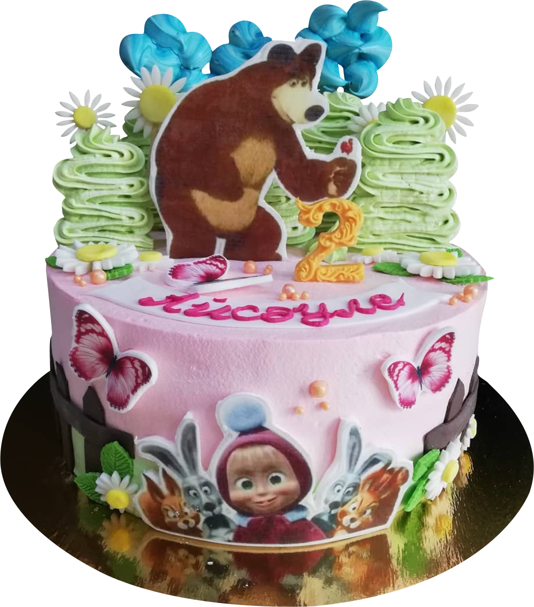 Торт на 2 года девочке маша и медведь фото