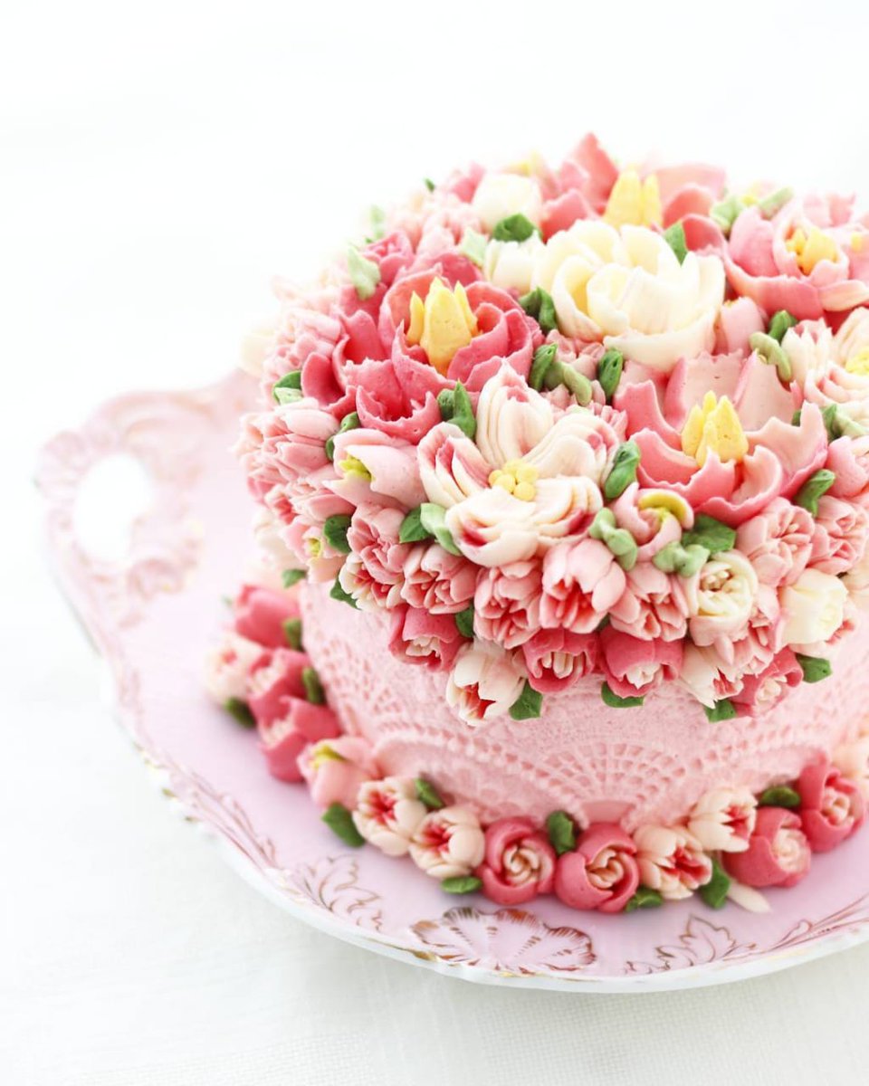Красивые тортики с цветочками