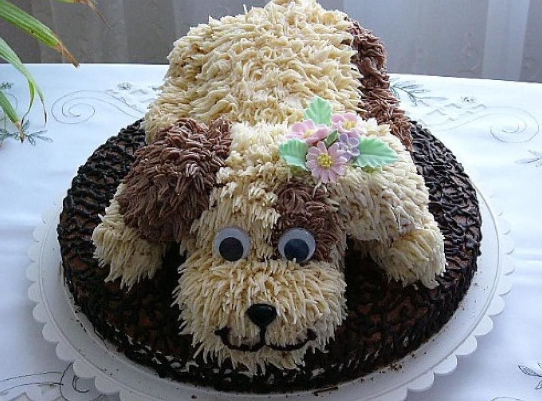 Торт собака кремовый