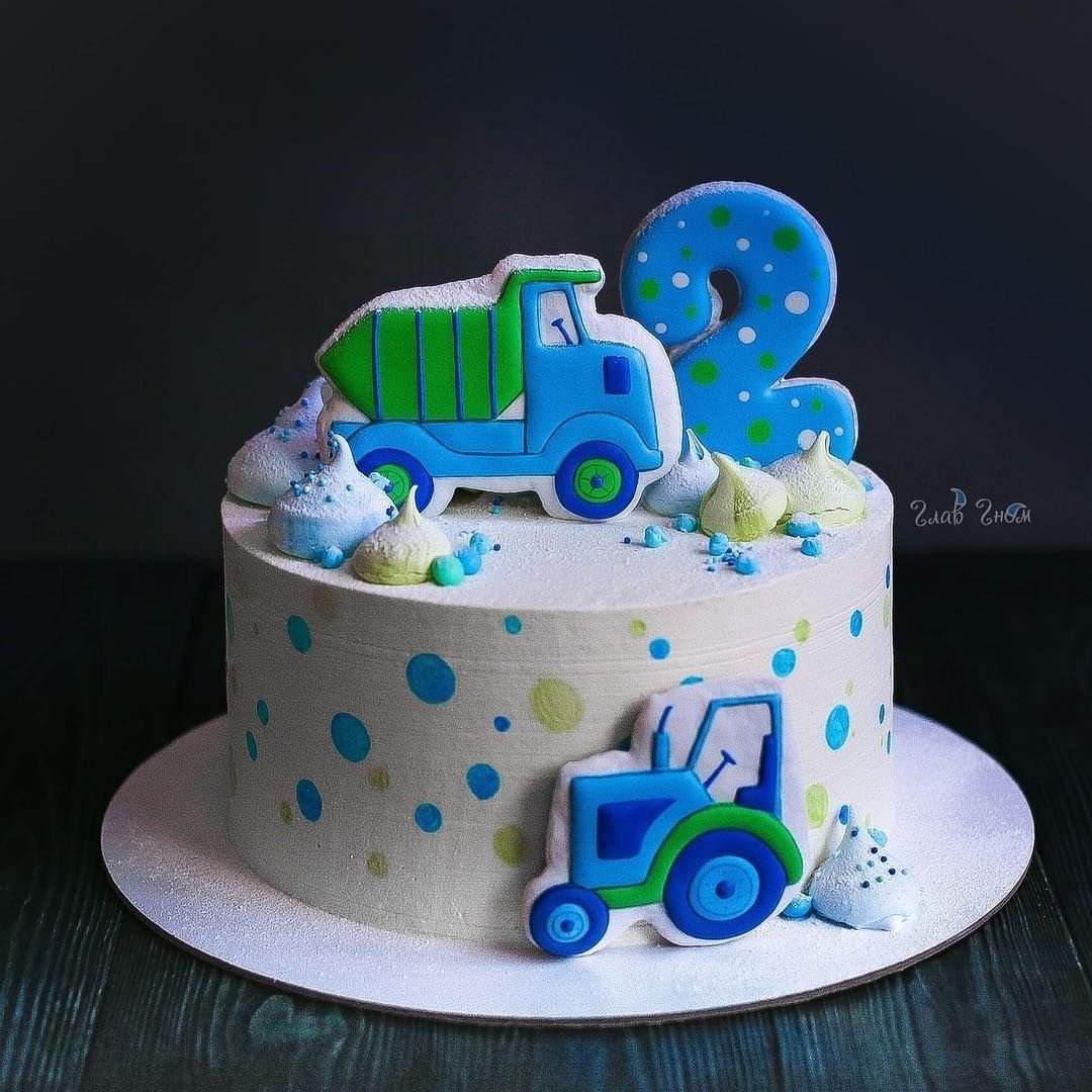 Торт на 2 года мальчику с машинками
