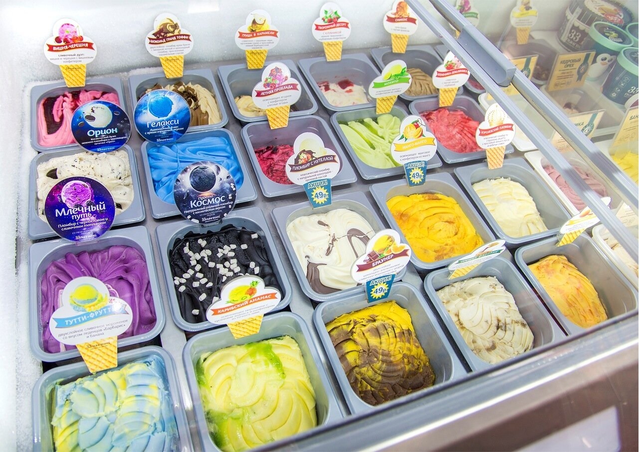 Вкусы мороженого 33 пингвина