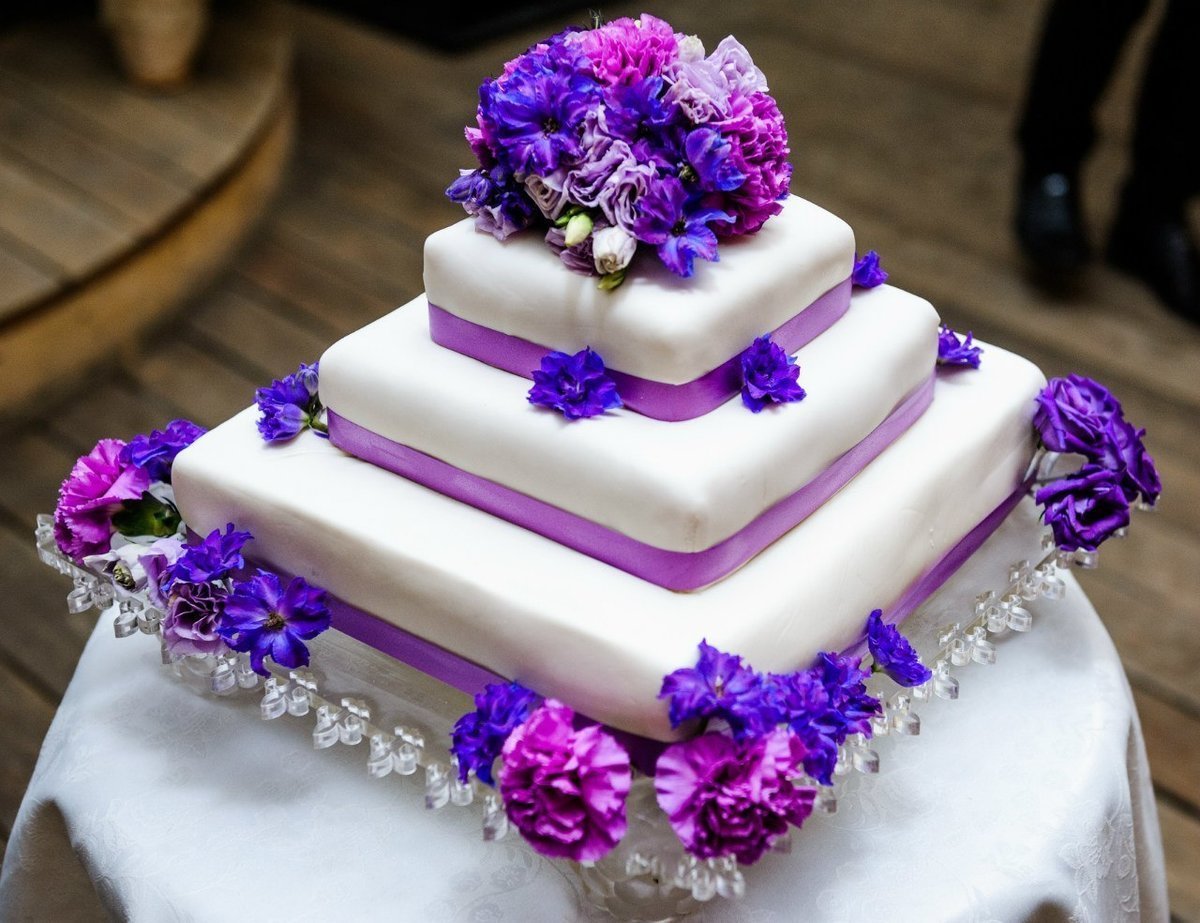Торт С Фиолетовыми Цветами