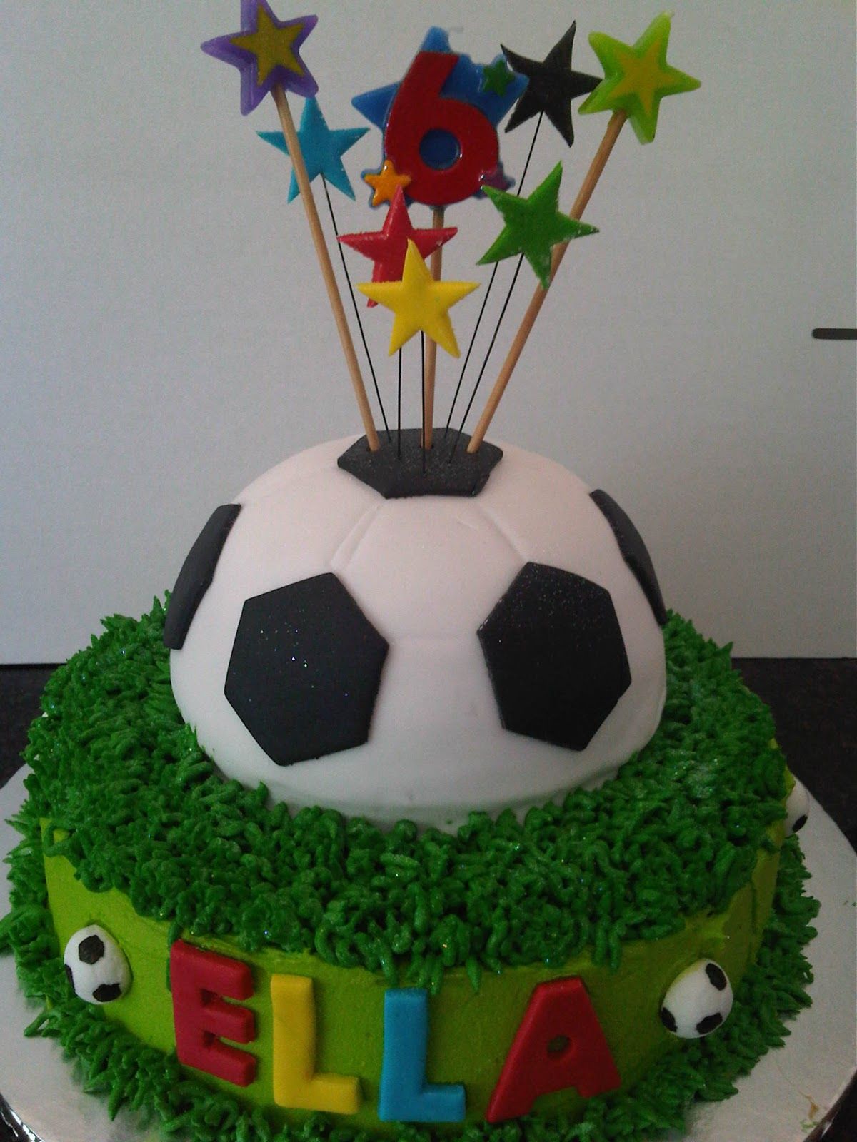 Декор торта с футбольным мячом