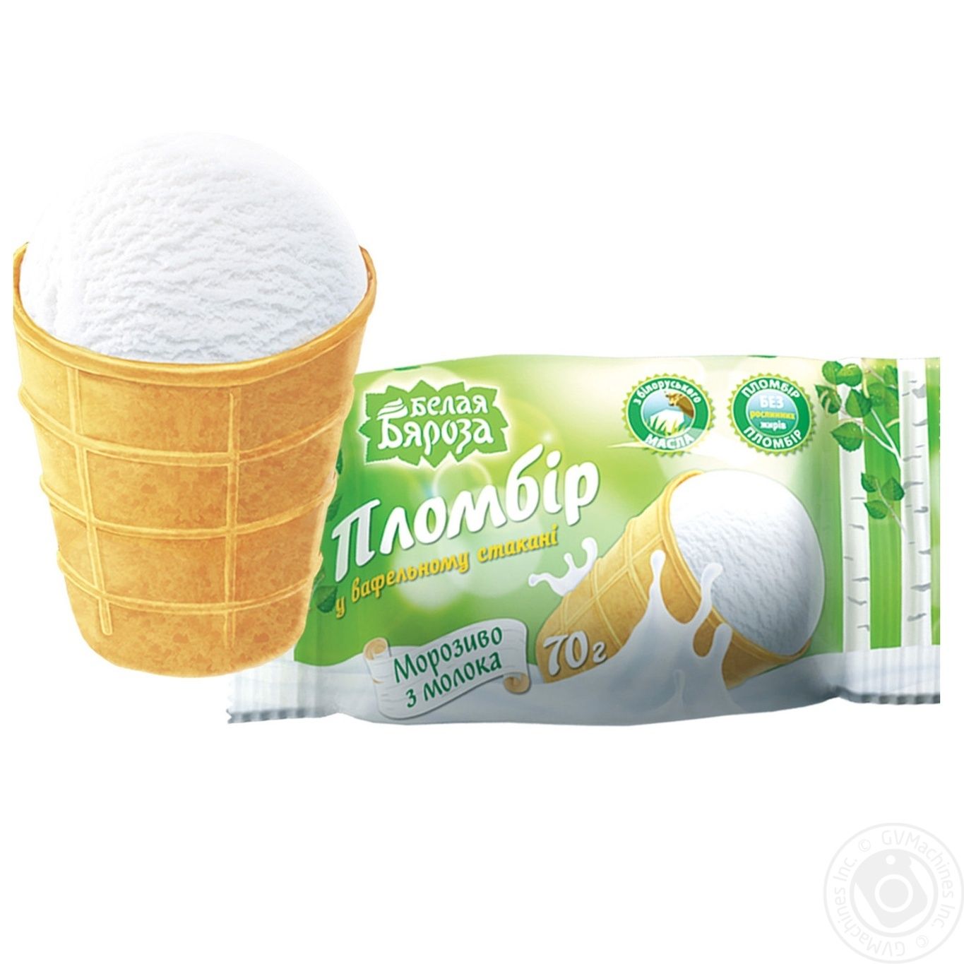 Мороженое пломбир белая Бяроза