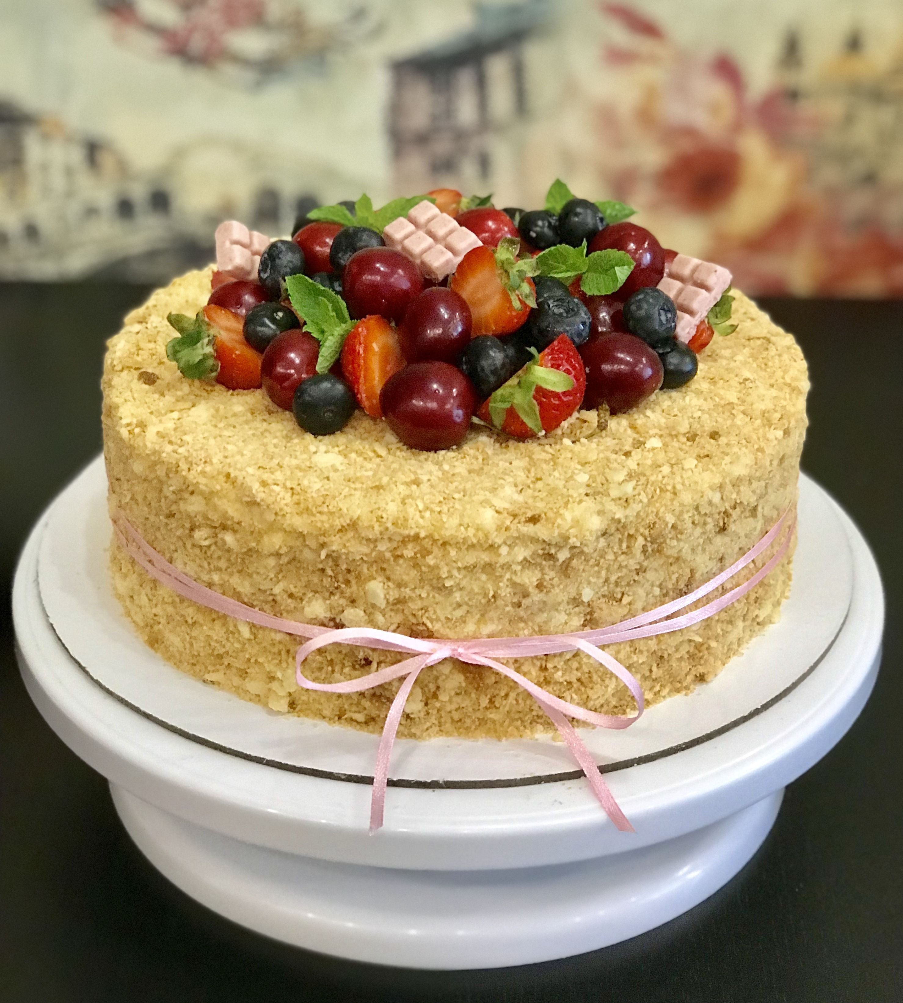 торт наполеон на день рождения фото