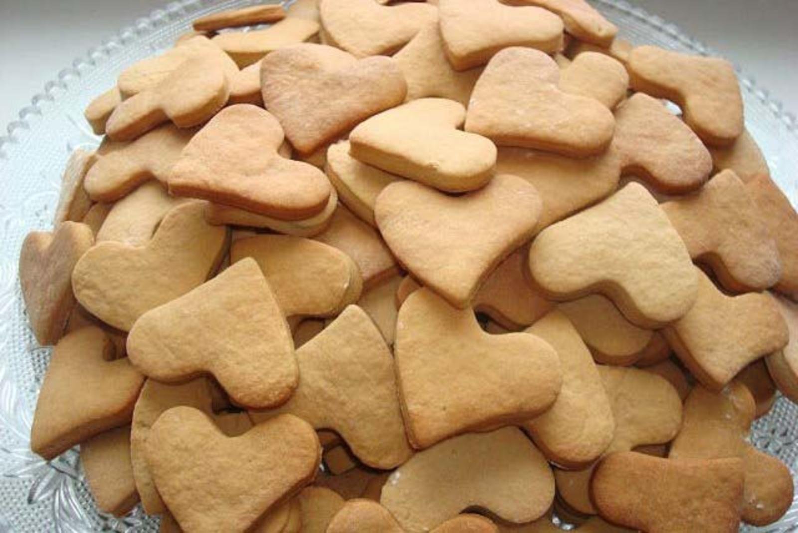Песочное печенье сердечки
