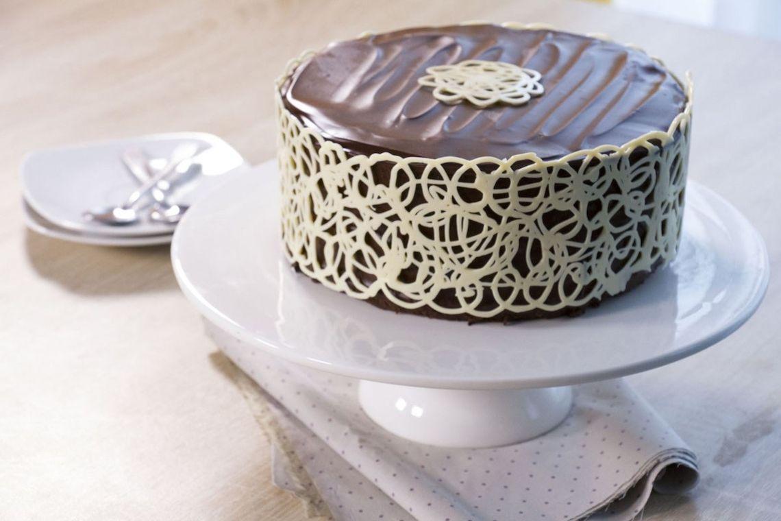 Шоколадное кружево для торта