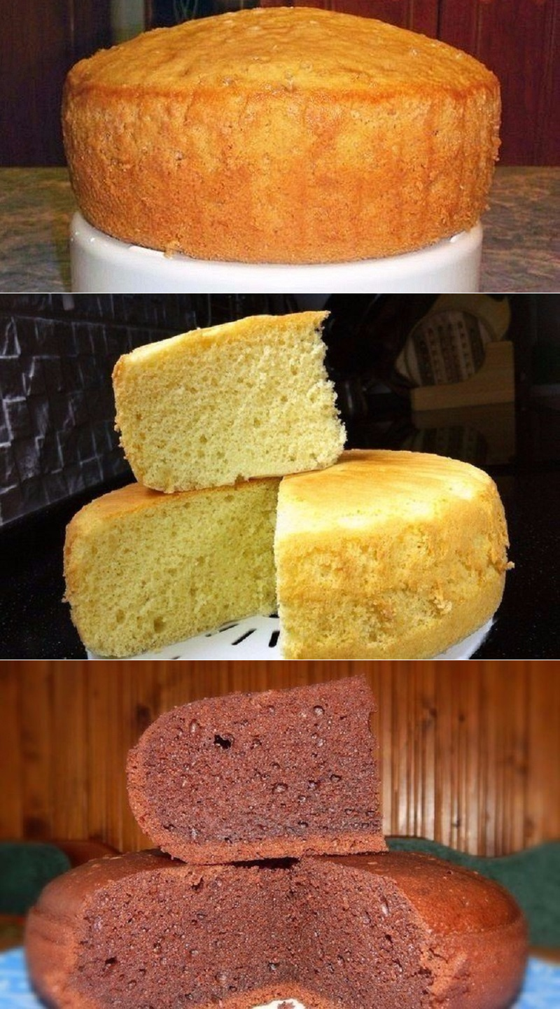 Бисквит для торта пышный и простой в домашних