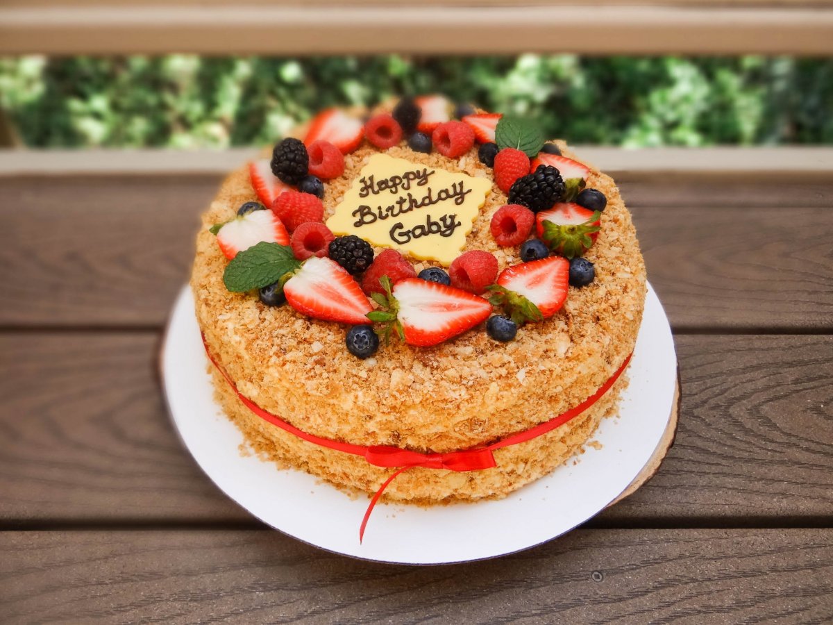 торт наполеон на день рождения фото