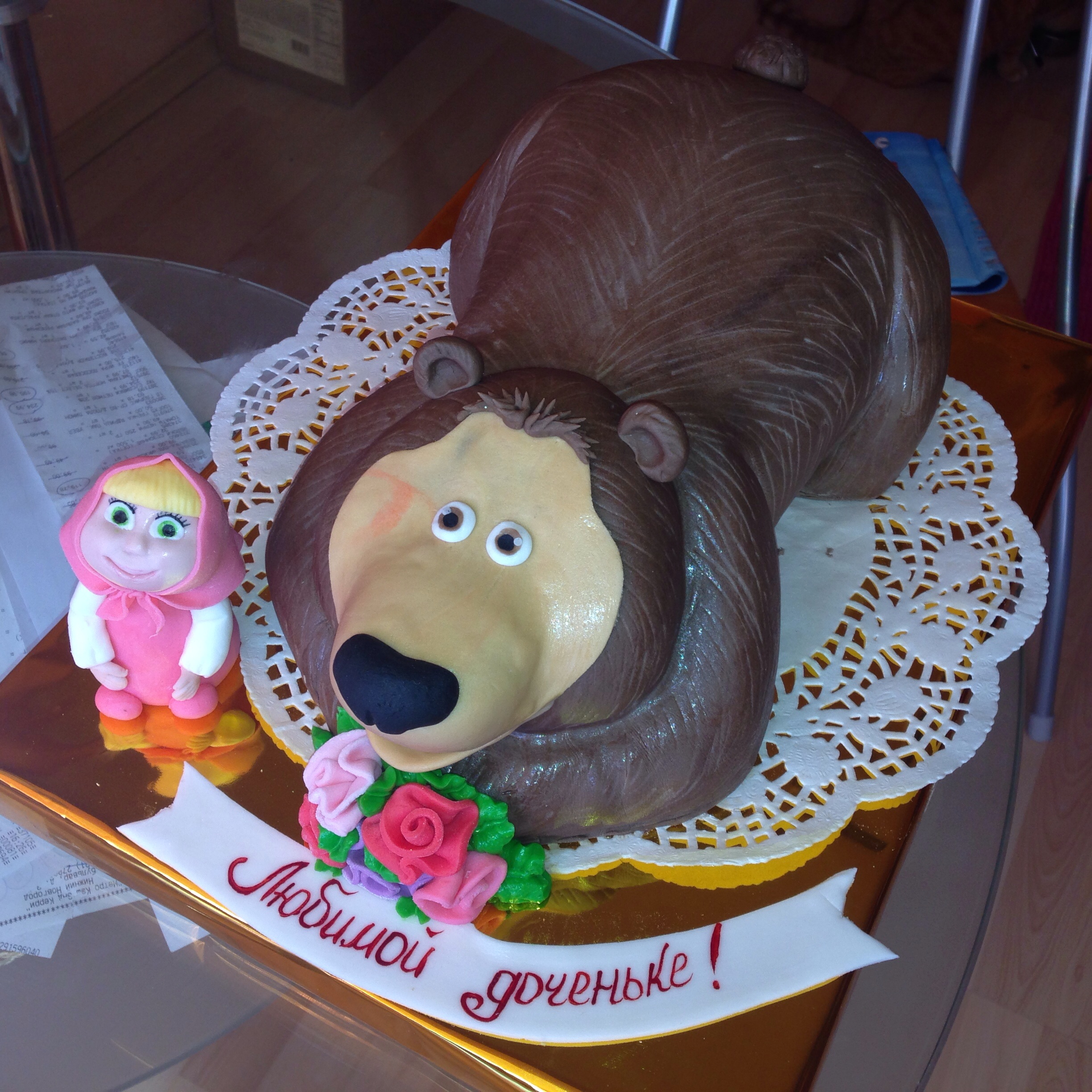 Тортик Маша и медведь на 1 годик