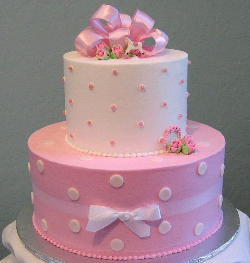 Двухэтажный торт для девочки