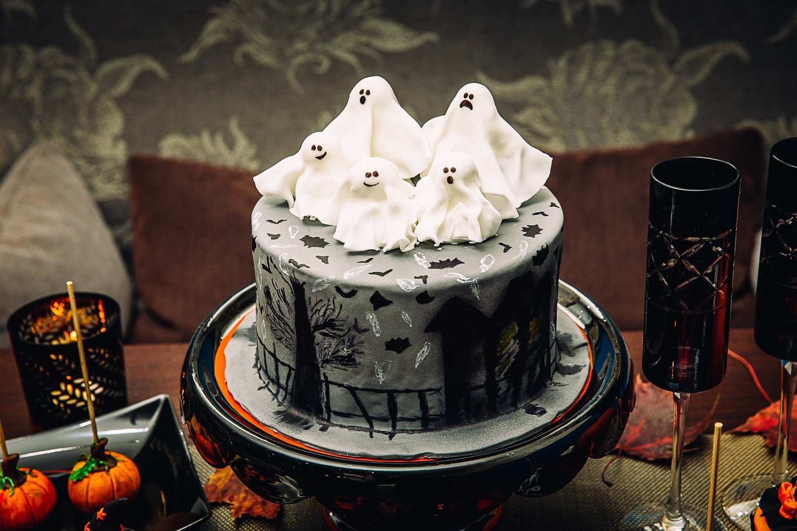 Украшение торта на ХэллоуинТорт на Хэллоуин необычныйТорт Хэллоуин картинки...
