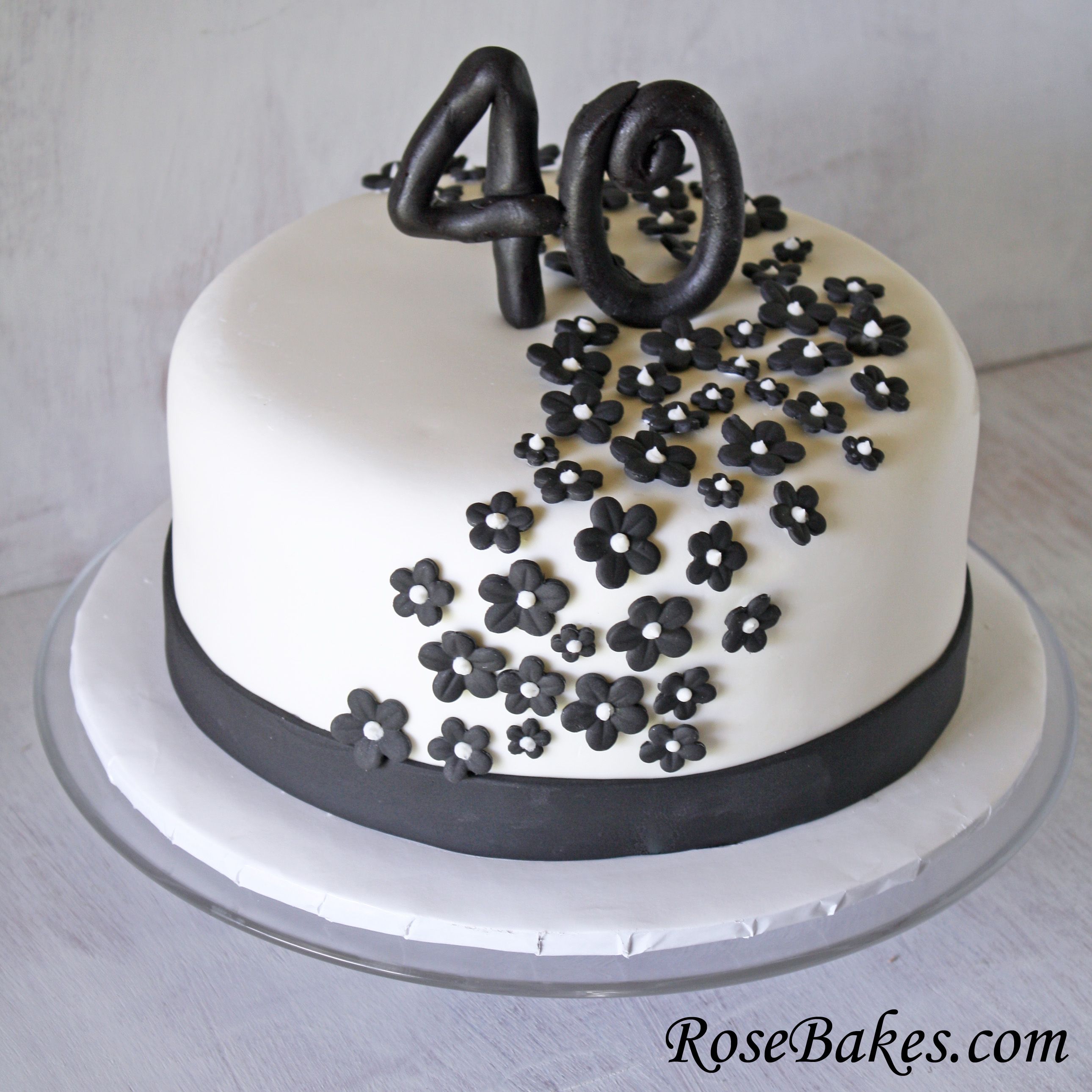 Украшения торта на 40 лет