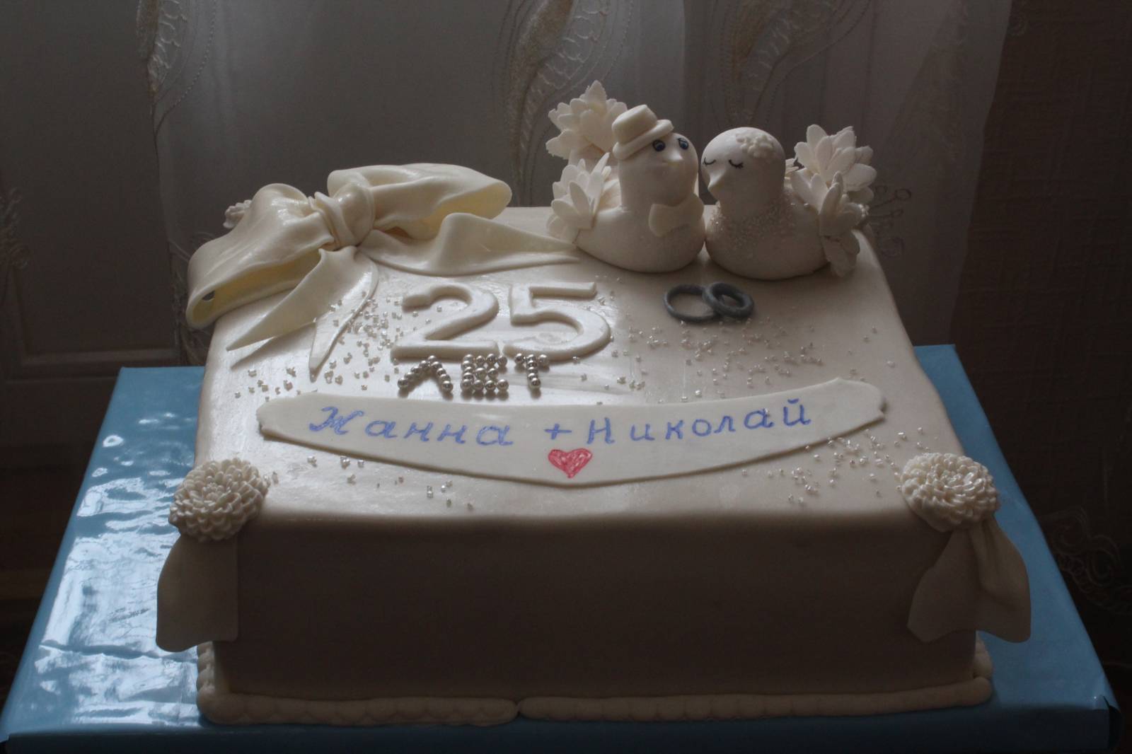 Торт на 25 лет свадьбы