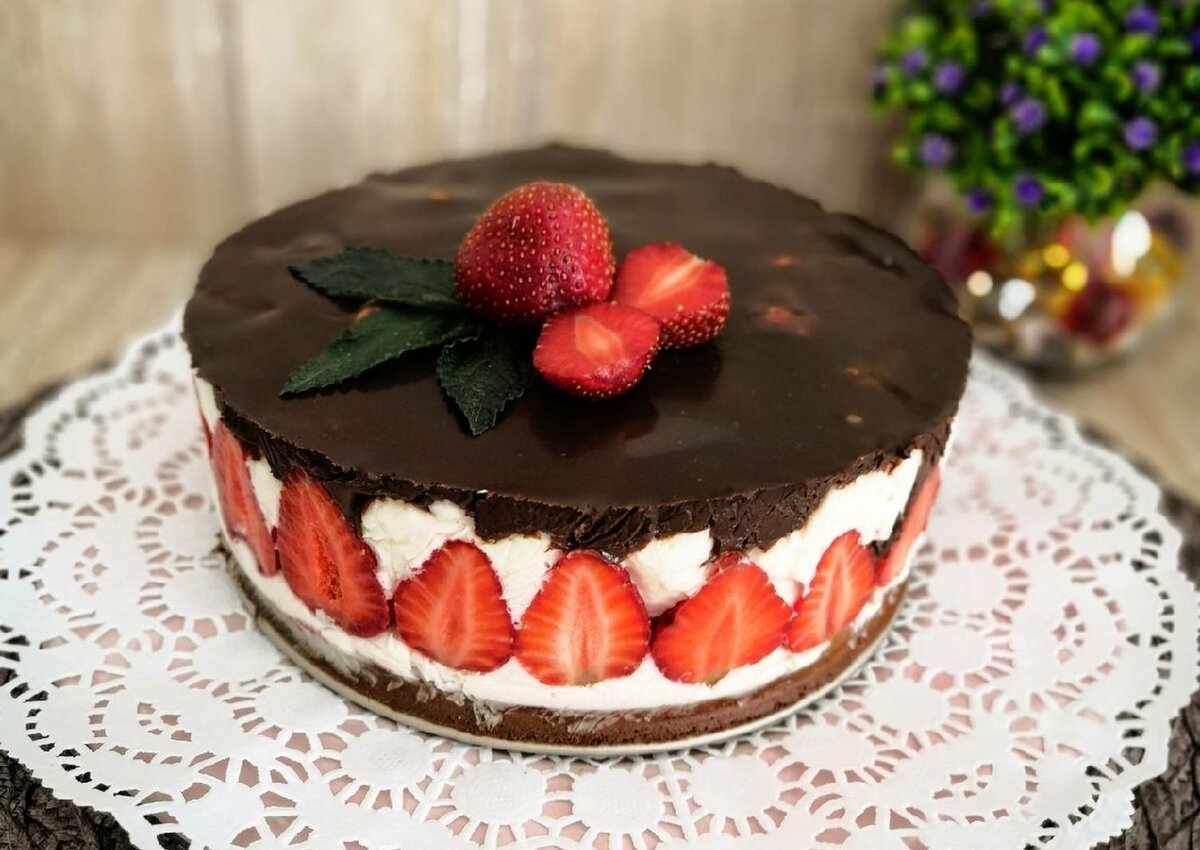 Торт Клубничный Шоколадный