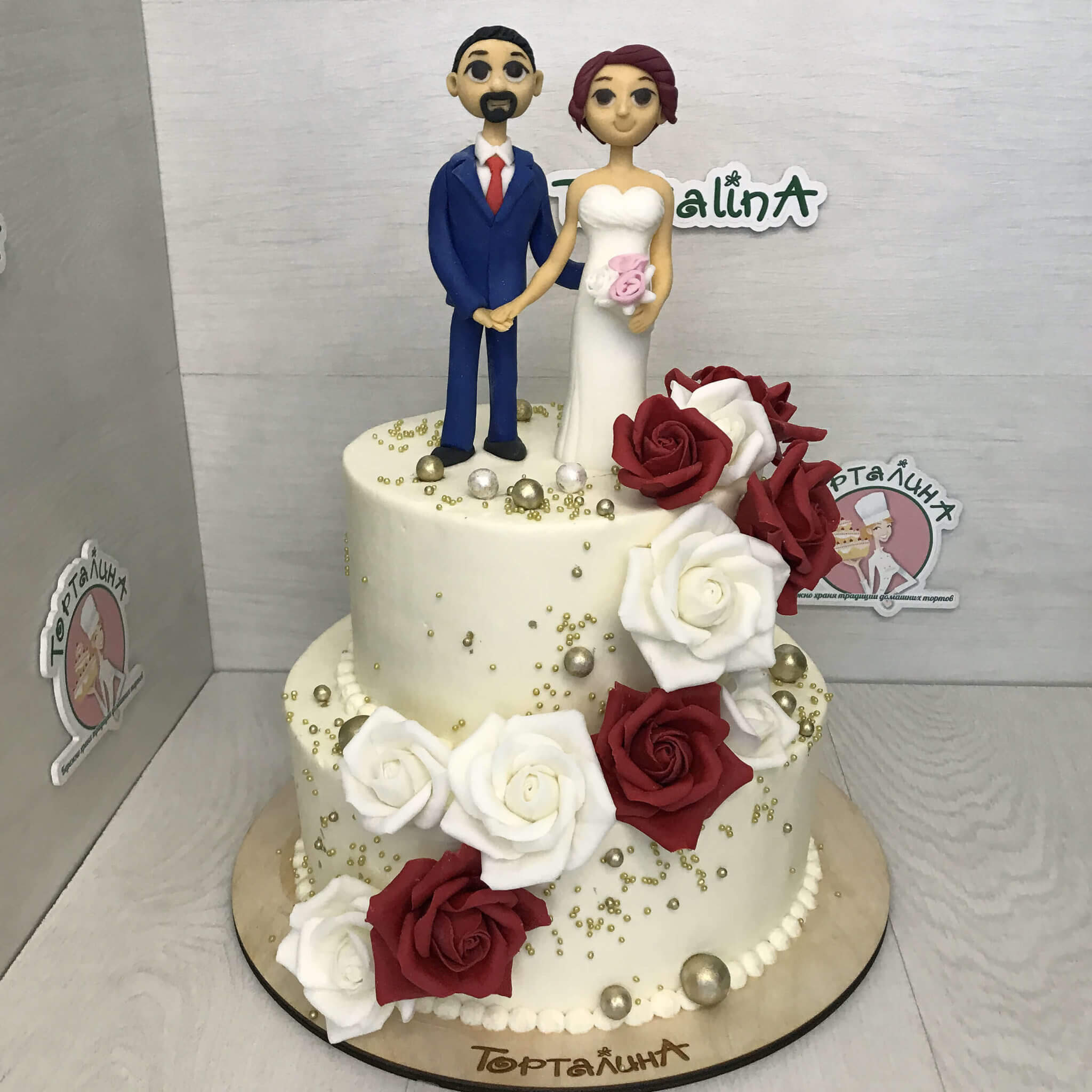 торт на свадьбу с фотографией
