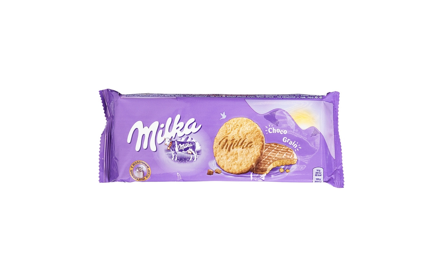Печенье Milka овсяное с молочным шоколадом, 168г