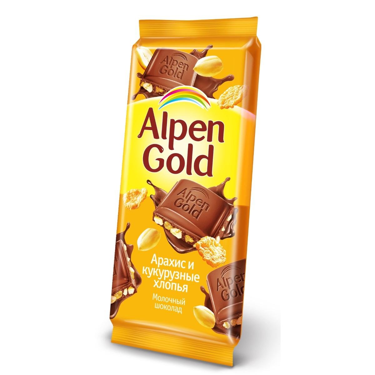 Шоколад Альпен Гольд арахис