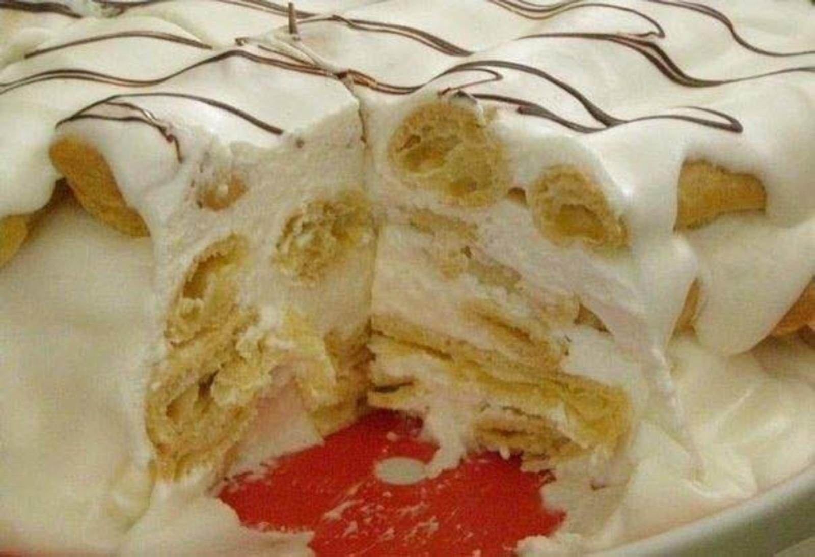 заварной торт со сметанным кремом фото