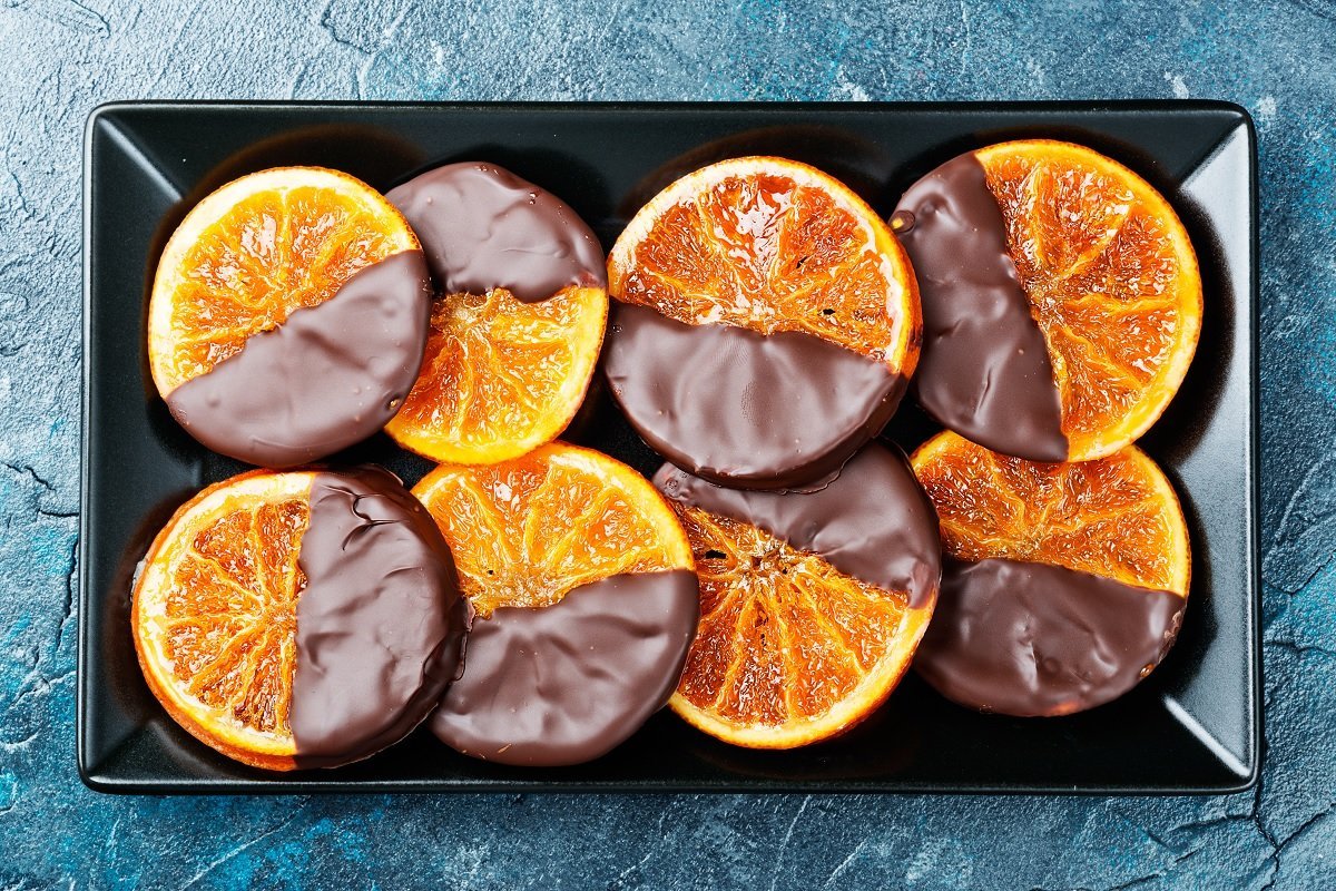 Карамелизированный апельсин в шоколаде
