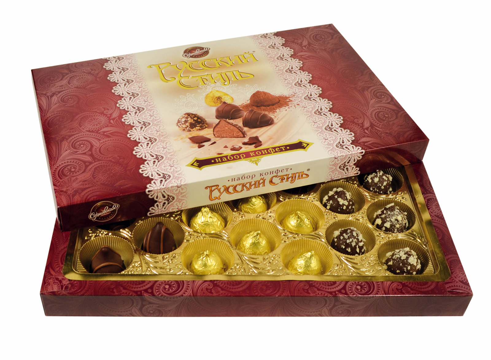Набор конфет Сормовская кондитерская фабрика русский стиль, молочный шоколад, 285г