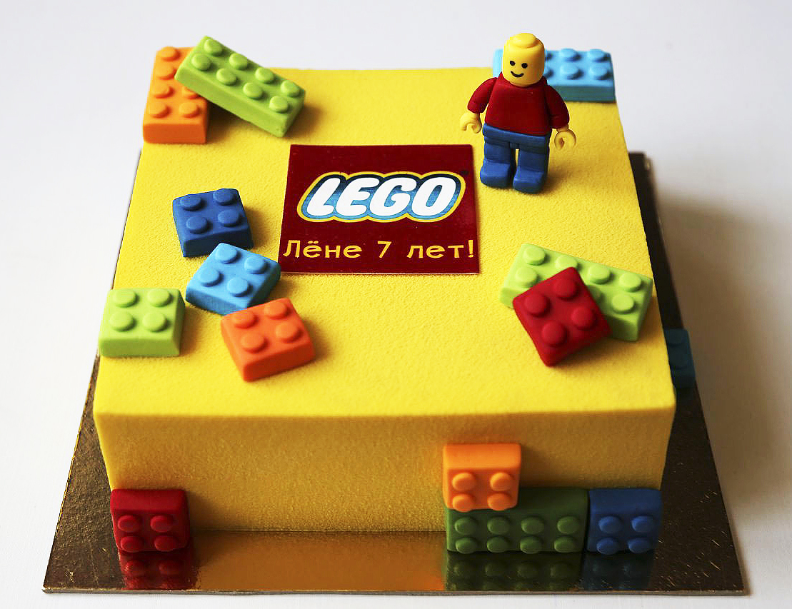 Торт В Стиле Лего Без Мастики