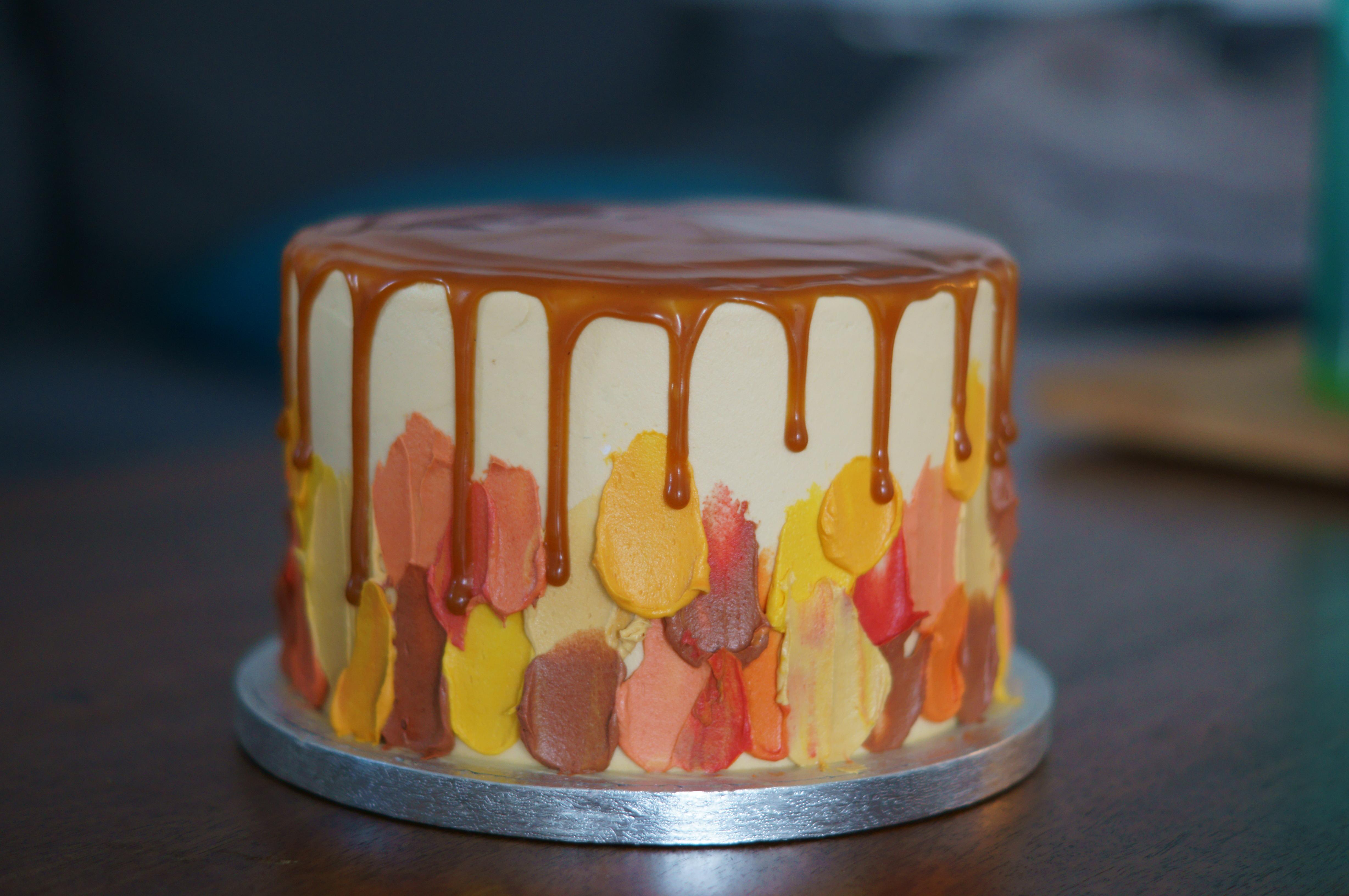 Торт С Разноцветными Мазками