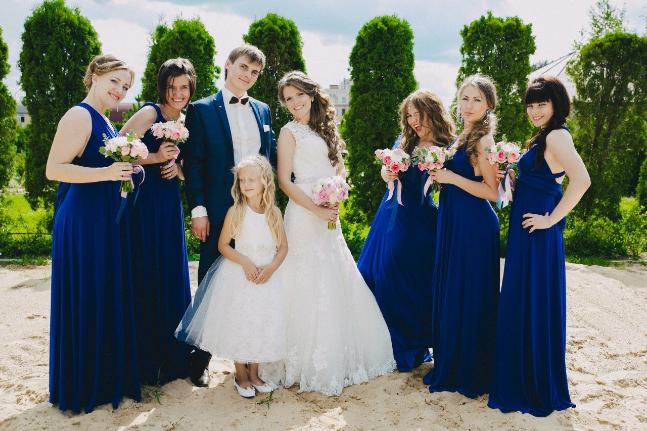 Свадьба в темно синем цвете