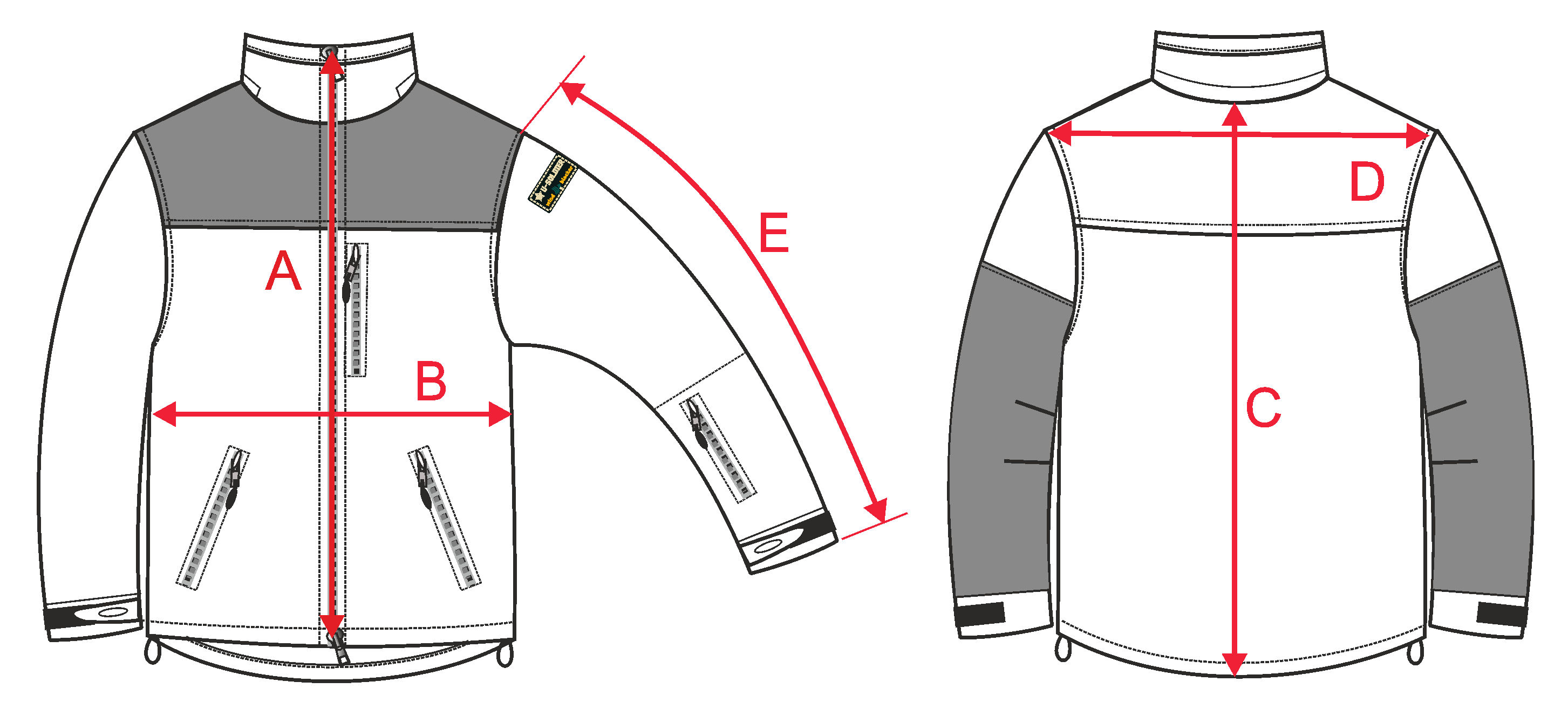 Схема замера одежды