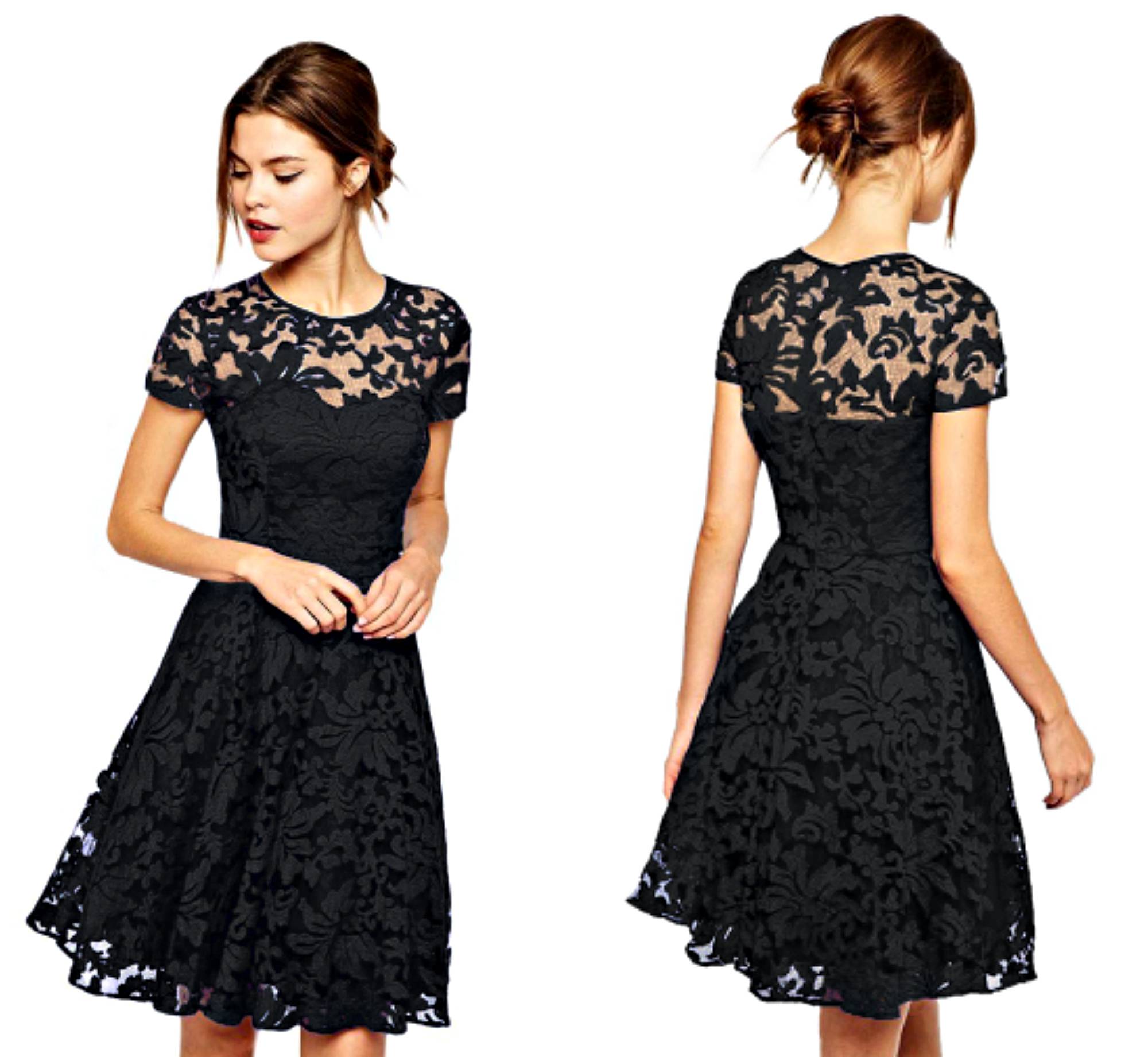 Платье Avelon гипюровое черное