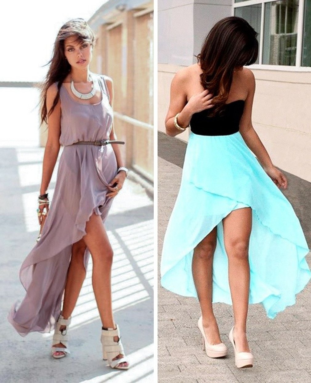 Платье короткое спереди, длинное сзади или платья-маллет
