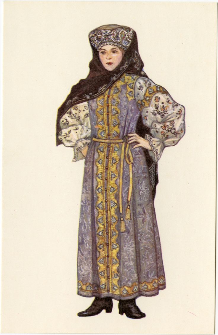 Русский костюм Уральской казачки 19 век