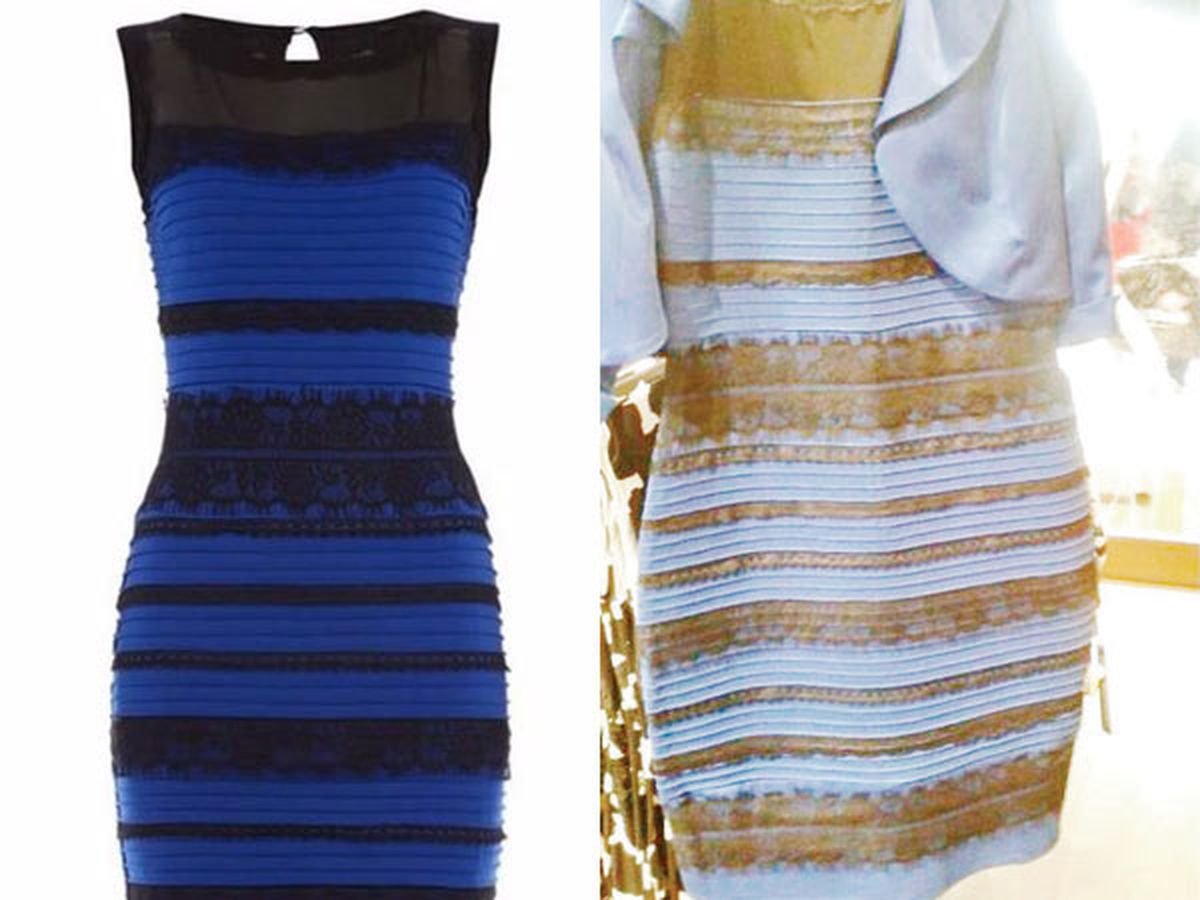 Бело золотое платье или сине черное платье фото